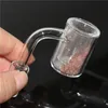 Smoking Thermal Quartz Banger with Color Sands 14mm 90 Degree Double Tube Thermo chromic Bucket Nail for Oil Rigs Glass Bongs