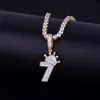 Offre spéciale hommes/femmes Hip hop bijoux Bling cubique Zircon collier pendentif bulle numéro couronne trois couleurs pour cadeau livraison directe