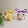 2019 새로운 웨딩 호의 상자 꽃 플라밍고 사탕 상자 실크 리본 종이 선물 상자 베이비 샤워 파티 장식 다이아몬드 SH4753072