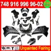8Gifts Unpainted Full Fairing Kit voor DUCATI 748 916 996 96 97 98 99 00 01 02 1996 1997 1998 1999 2000 2001 2002 Backings Carrosseriebody Kit