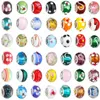 50 pcs misturar cor de vidro cor encantos bonito europeu murano vidro grande grande buraco rroll beads charme apto para braceletes colar acessórios DHL