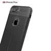 Mjukt Litchi Pattern TPU Väska till Apple iPhone 5 5S SE 6 6S 7 8 Plus X Anti Slip Anti-knock Shocksäker mobiltelefon baksida