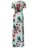 Robe de soirée à imprimé Floral pour femmes, manches courtes, style Boho, tenue de soirée, de plage, 6 couleurs, été 2022, C4214