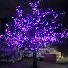 LED artificielle cerisier fleur arbre lumière lumière de noël 1536 pièces ampoule LED 2m/6.5ft hauteur 110/220VAC étanche à la pluie utilisation extérieure