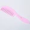 Snoep Kleuren Handgreep Barber Hairdressing Kapsel Kam Plastic Brede Tand Haar Kammen Haarstijl Dames Dame Styling Tools