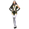 New Arrivel Sexy Nun Costume Adult Women Cosplay Dress Hood For Halloween Nun Cosplay Party Costume Carnival Clothing