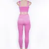 Fashion Women Sports Sets Velvet Tracksuit Velour smooth soft Vest Suit Female Tank Top And Long Pants Two Piece Suit