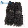 Brazilian Virgin Hair 4 Bundles Short Kinky Curly Human Hair 9A Peruvian Malaysian Indian Curly Hair Weave Natural Color 50g/pcs Total 200g