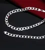 16-30 tums silverpläterade ganska söt mode 4mm kedje män stil halsband kan passa pendellsmycken