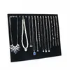 17 Gancho Black Velvet jóias de exibição Prateleira Jewelry Organizer Titular Colar carrinho de exposição Show Case Organizador Tray