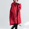 girls red trench coat