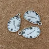 200pcslot Antique Silver Alloy Clock Pinging para jóias que produzem o colar de pulseira de corretores 13 22mm A2035831721