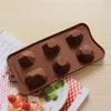 Corated 6 gitter pärla ädelsten ädelsten choklad silikon tårta dekorera mögel bakeware verktyg confeitaria