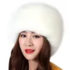 2017 neue Art und Weise Winter-Frauen-Pelz-Cap Fluffy Pelz Hüte Kopfbedeckungen russische Outwear Mädchen Waschbär Mützen Kappe W0