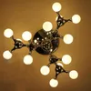 Modern Simple Glass DNA Art Ceiling Lamp Nordic Molecule Bedroom Ceiling Lights Machine Dog Living Room Ceiling Lighting Fixtures