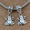 MIC 100 pcslot Dangle antique en alliage d'argent grenouille charme grand trou perle ajustement bracelet à breloques bijoux A211a1427793