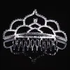 Flickor kronor med rhinestones bröllop smycken brud headpieces födelsedagsfest prestanda pagant kristall tiaras bröllop tillbehör # bw-t063