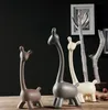 Décoration de maison minimaliste en céramique, girafe cerf, décoration de salle artisanale, figurines en porcelaine, décorations de mariage