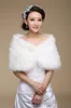 Vintage court d'hiver nuptiale Châle Wraps chaud long et large perle en fausse fourrure pour le mariage haussement Cape manches Soirée Wraps nuptiale Jacke 15