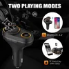 Transmetteur FM Bluetooth Appel mains libres Navigation vocale Lecteur de musique Chargeur de voiture Kit de voiture Bluetooth Support Micro SD TF