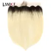 9A Ombre 1B / 613 Wybielacz Blondynki Ucho do Ear Full Lace Frontal Closure 13x4 Rozmiar Brazylijski Peruwiański Malezyjski Indian Virgin Human Hair