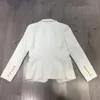 Milan Runway Luxury Luxury Short Women's Blazers مصمم أزرار الذهب الأسود/الأبيض للسيدات للسيدات 8788282