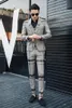 5XL Formal Dress Grey Mens Wool Suits Mens Vintage Suits Plaid 3 Piece Suit Men Heren Kostuums 3 Delig Trajes Formales De Hombre