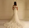 2018 robes de mariée sirène épaules dénudées col en v femmes mesures robes de mariée sexy dentelle appliquée robes de mariée vintage
