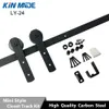 Kinmade Mini Cabinet Double Barn door Hardware Flat Track Wooden Sliding Door System Kit4063434