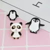 Qihe sieraden broches pins pinguïn panda dier broches rugzak hoed kraag badges dier pins pinguïn sieraden