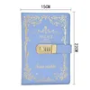 New stationery notebook paper 130 sheets Diary with Lock code password Vintage Notepad office school supplies gift