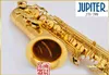 Gratis frakt Jupiter JTS-789 Musikinstrument BB Tenor Brand saxofon Ny ankomst Goldlack B Flat Mässing Sax med tillbehör