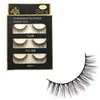 3 pares / pacote Falso Eyelashe 3D Vison Cílios Natural Longo Grosso Cílios Postiços Handmade Falso Eye Lashes Extensão para Beleza Maquiagem