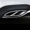 2 Stück glänzende Stahl-Auspuff-Aufkleber, Zierleisten für Mercedes Benz GLC A B C E-Klasse C207 Coupe 2014–2017 W212 W213 W205 X253 C180 C20267Q