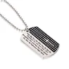 Halsband Bibelkors Män Halsband Militär Dog Tag 316L Rostfritt stål Halsband Män Smycken Religiös Bibelvers Halsband