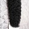 Brazylijski Kinky Curly 1g / Strand Micro Link Ludzkie Przedłużanie Włosów 100G Micro Bead Hair Extensions 100g Micro Loop Ring Hair Extension