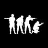 Troop Soliders Stylish Shooting Vinyl Car Sticker CA0058018276866