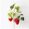 Artificial Strawberry fruit branch Fake berries plant for home Decoration simulation flores fleurs artificielles Mulberry grass