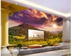 Foto tapet hög kvalitet 3d stereoskopisk korridor balkong berg flod landskap TV bakgrund vägg förlängning personlighet vägg väggmålning wa