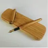 Venta caliente Bambú lujo fuente pluma tinta 0.5mm marca para regalos de negocios decoración escritura oficina bolígrafo papelería papelería 8702