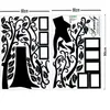 Sticker Mural Grand 200*250Cm/79*99in Noir 3D DIY Photo Arbre PVC Stickers Muraux/Adhésif Famille Stickers Muraux Art Mural Décor À La Maison