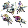 C706 Rainbow Color Dream Catcher Cat-pad leaf Beads Cage Pendant Essential Oil Diffuser Aromatherapy Pearl Cage Locket Pendant Necklace