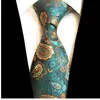 Guslesson New Design Paisley Jacquard Seda de Seda Mens Corbatas Cuello Corbata 8cm Lazos a rayas para hombres Traje de negocios Business Body Party