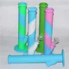 Silikon DAB Teçhizat Su Bong Boru Taşınabilir Silikon Sigara Boru Unbreakabale Bubbler Bong ile Cam Diffuse Aşağı Kök Mini Bong DHL