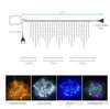 New Year LED Curtain Icicle String Lights 5m 164ft Droop 96Led Fairy Garland Light For Christmas Outdoor Decoration3380045