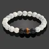 Moda 8MM Chakra Occhio di tigre Buddha Bracciali per donna Uomo Pietra naturale Bracciale con perline rotonde Gioielli lavici