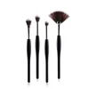 4pcs Bruss de maquillage professionnel Set Mini Fan Face Face Eye Powder Foundation Foundation Making Up Brus Cosmetics Make Up Brush Beauty Tools Kit