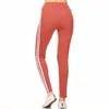 Studentesse russe stile preppy misto cotone rosso beige carino colore caramella Leggings per il tempo libero pantaloni elastici a vita alta sottili alla caviglia