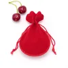 400pcs lot Small Velvet Drawstring Cotton Gifts Bag Pouches 7 9cm fit Necklace Bracelet Jewelry Package Presents Bags319O