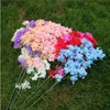 35 inç 90 cm uzunluğunda yapay kiraz çiçeği çok renkli çok renkli isteğe bağlı kalın leylak düğün dekorasyonu Sakura AF087093981